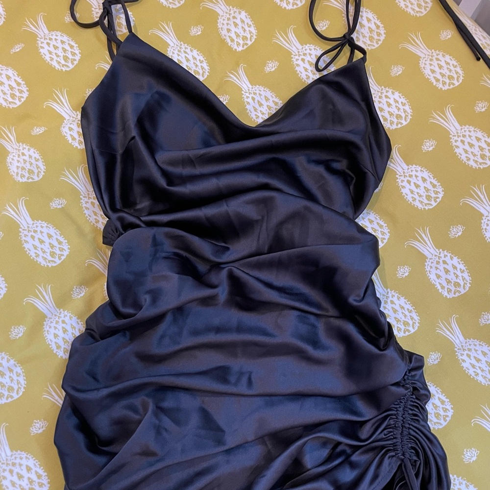 Drawstring Ruched Camisole Prom Dress